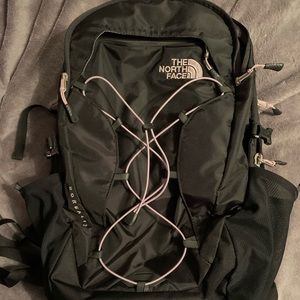 North Face Borealis Backpack black and purple NWOT